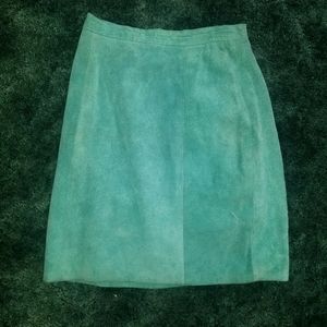 Beautiful Green  Suede Skirt